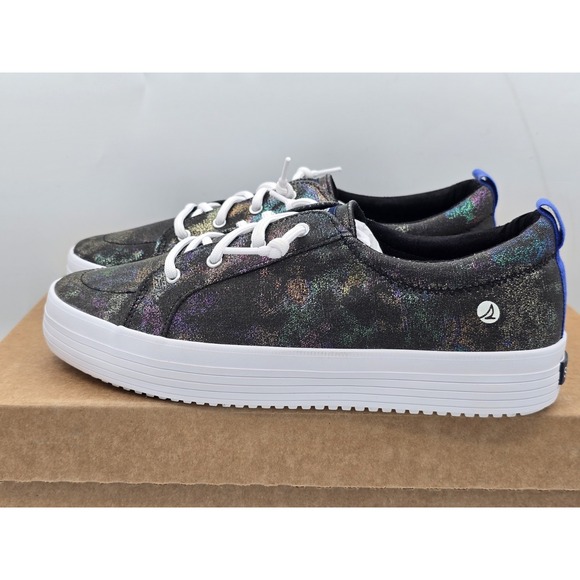 NEW Women's Sperry Crest Vibe -Sneakers -Black Sparkle - Sz 6M - Picture 5 of 13